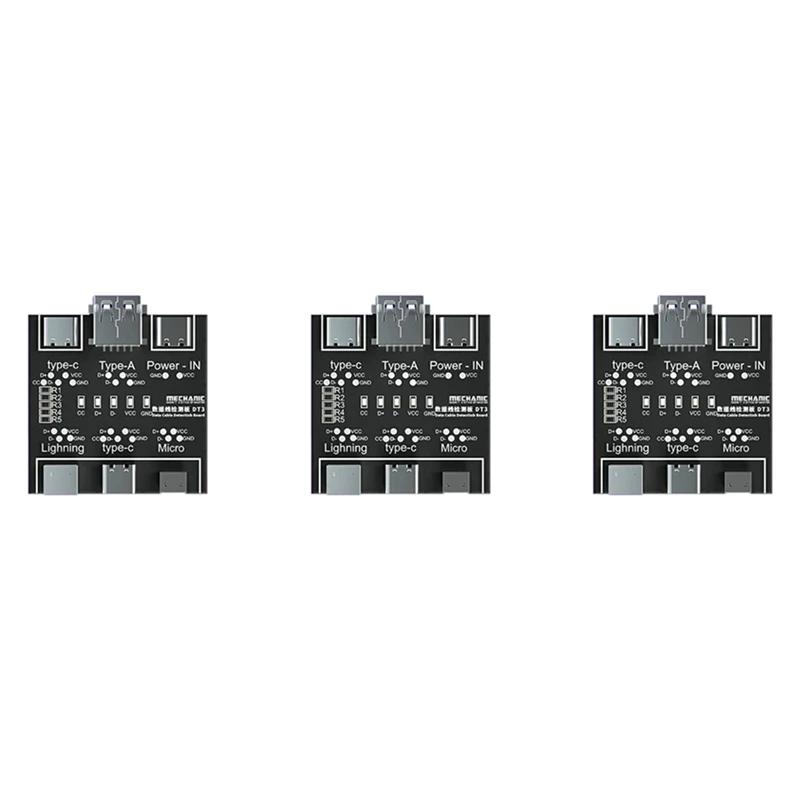 3X DT3 плата обнаружения кабеля данных USB-тестер кабеля для IOS Android Type-C контрольная плата включения/выключения короткого замыкания
3X DT3 плата обнаружения кабеля данных USB-тестер кабеля для IOS Android Type-C контрольная плата включения/выключения короткого замыкания