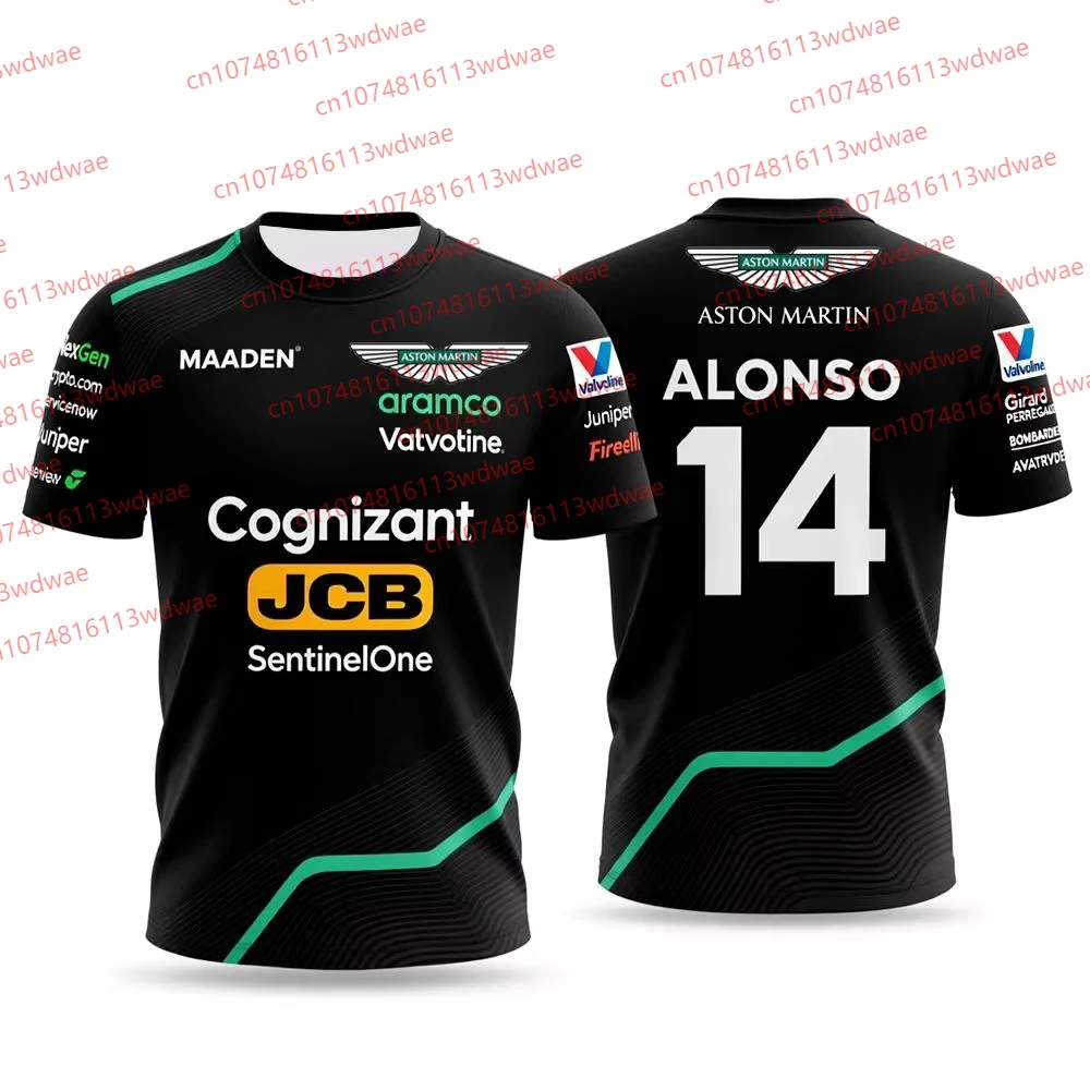 Aston Martin T-shirt Men Racing Suit Fernando Alonso 14 T-shirt Breathable T-shirt Quick-drying Vettel 5 T-shirt Stroll 18 Tee
Aston Martin T-shirt Men Racing Suit Fernando Alonso 14 T-shirt Breathable T-shirt Quick-drying Vettel 5 T-shirt Stroll 18 Tee