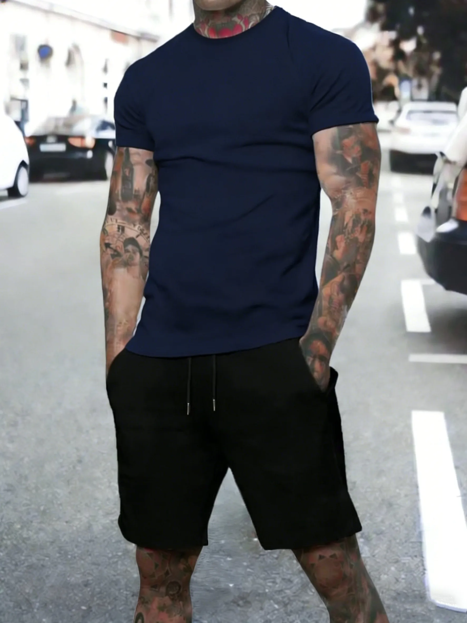 Summer Cotton Street T-Shirt Suit Men Oversized Running Shorts Daily Loose Sportswear Thin Casual Clothing Fashion Stretch Suits
Summer Cotton Street T-Shirt Suit Men Oversized Running Shorts Daily Loose Sportswear Thin Casual Clothing Fashion Stretch Suits