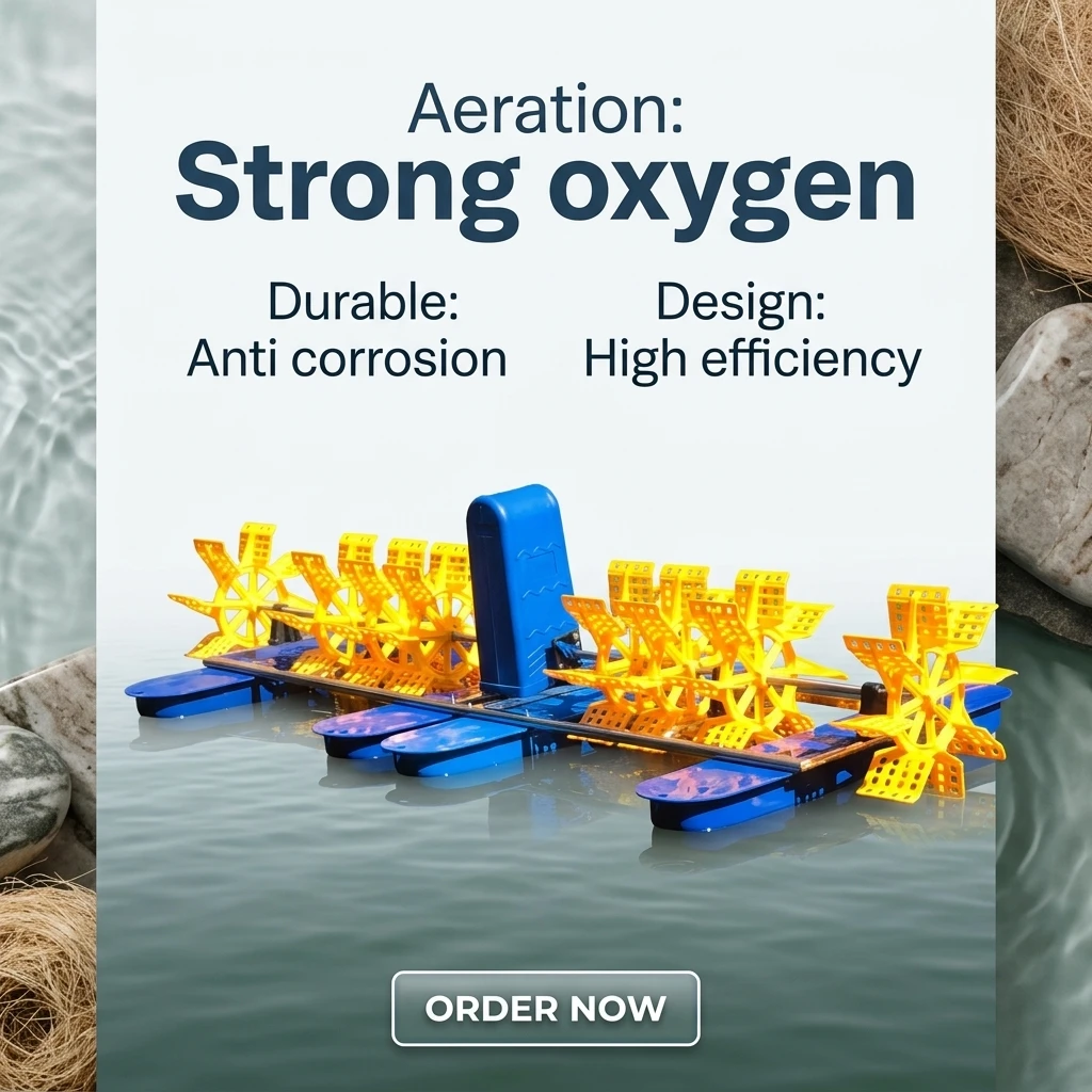 Efficient Aquaculture 8-impeller Paddle Wheel Aerator with Pump/Motor for Fish Shrimp Pond Energy Saving & High Productivity
Efficient Aquaculture 8-impeller Paddle Wheel Aerator with Pump/Motor for Fish Shrimp Pond Energy Saving & High Productivity