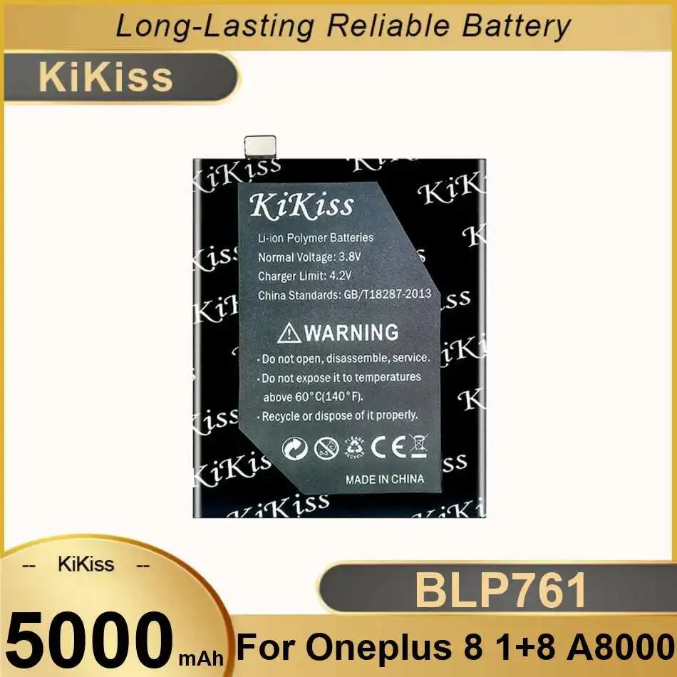 Durable BLP761 5000mAh Premium Replacement For Oneplus 8 1+8 A8000 Mobile Phone Battery
Durable BLP761 5000mAh Premium Replacement For Oneplus 8 1+8 A8000 Mobile Phone Battery