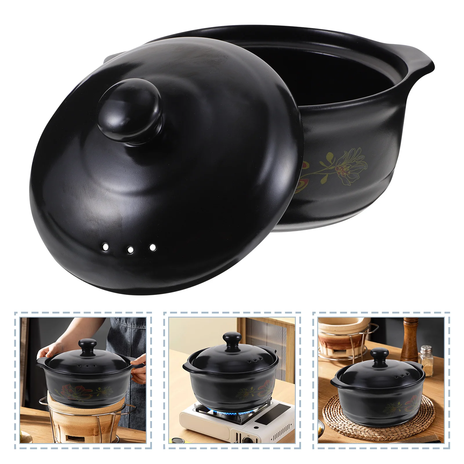 Gas Clay Pot Braised Chicken Casserole Thick Ceramic Pot for Chicken Soup Stewing Kitchen Cookware Ceramic Pots for Cooking
Gas Clay Pot Braised Chicken Casserole Thick Ceramic Pot for Chicken Soup Stewing Kitchen Cookware Ceramic Pots for Cooking