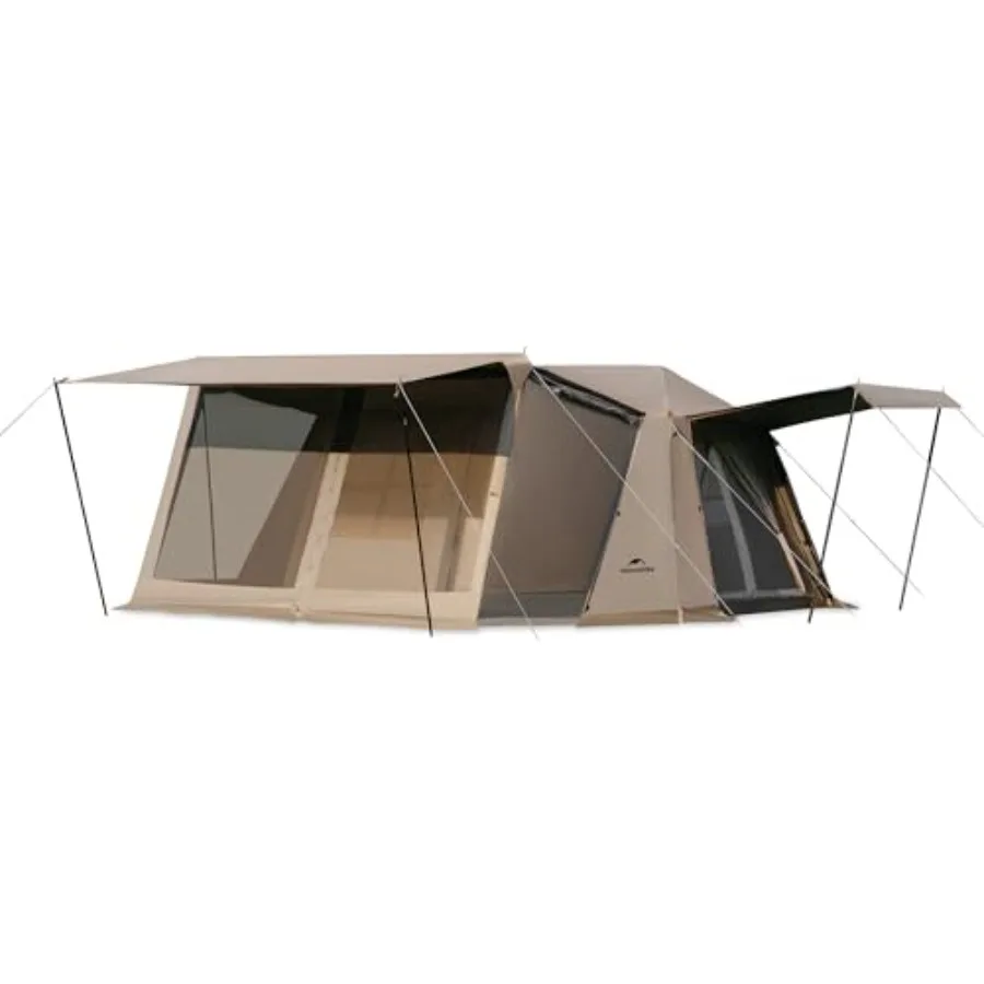 Car camping tent for 4-8 persons, polyester fabric, gray-green, quick-setup cabin design with full rainfly and waterproof coati
Car camping tent for 4-8 persons, polyester fabric, gray-green, quick-setup cabin design with full rainfly and waterproof coati