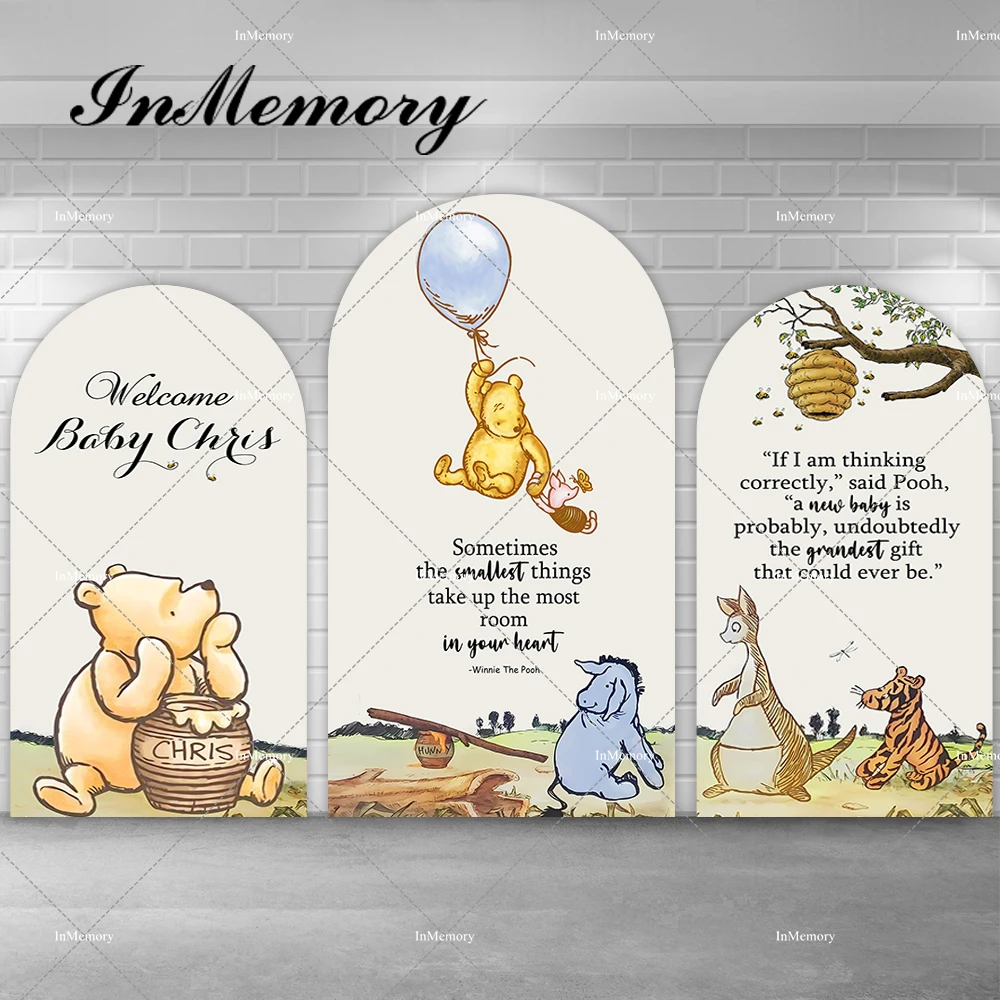 Winnie the Pooh Arched Background Custom Children's 1st Birthday Party Baby Shower Decoration Blue Balloon Arched Backdrops
Winnie the Pooh Arched Background Custom Children's 1st Birthday Party Baby Shower Decoration Blue Balloon Arched Backdrops