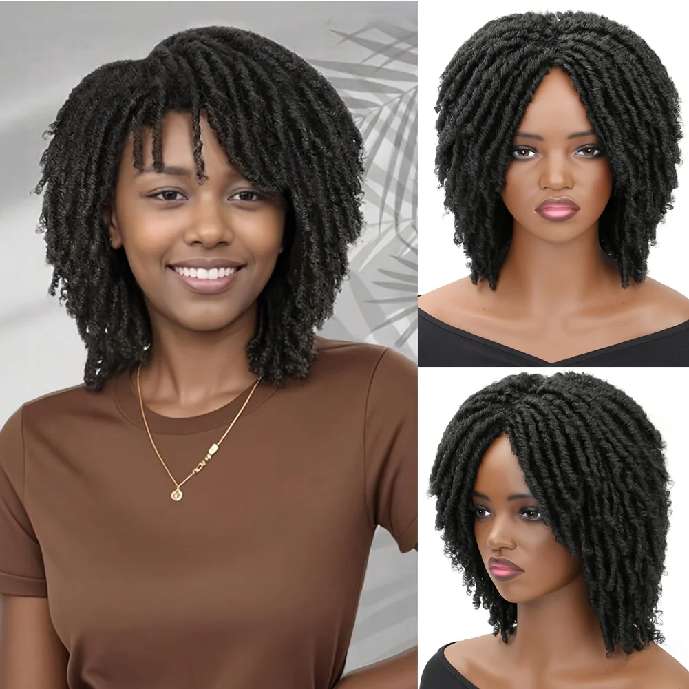 6 Inch Dreadlocks Wig Synthetic Afro Curly Twist Wig Glueless Natural Soft Faux Locs Dreads Wig For Women Daily Party Use
6 Inch Dreadlocks Wig Synthetic Afro Curly Twist Wig Glueless Natural Soft Faux Locs Dreads Wig For Women Daily Party Use