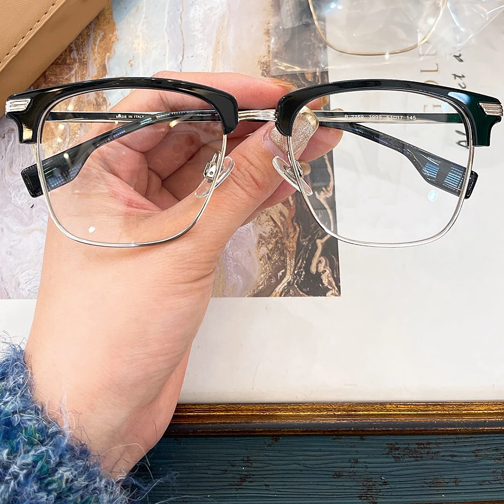 High Quality B2359 New Style Retro Titanium Large Frame Glasses Frame Personalized Customized Optical Glasses For Men Women
High Quality B2359 New Style Retro Titanium Large Frame Glasses Frame Personalized Customized Optical Glasses For Men Women