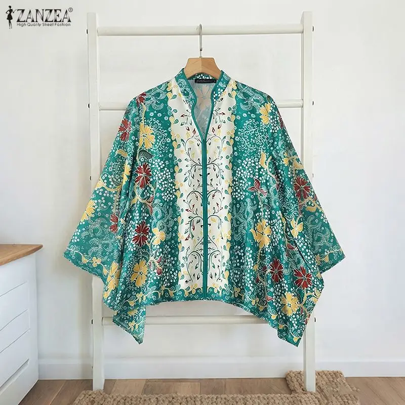 Женские блузки ZANZEA в богемном стиле с цветочным принтом, V-образным вырезом, рукавами 3/4, свободным асимметричным подолом, женские топы для отпуска, Blusas de Mujer 3XL
Женские блузки ZANZEA в богемном стиле с цветочным принтом, V-образным вырезом, рукавами 3/4, свободным асимметричным подолом, женские топы для отпуска, Blusas de Mujer 3XL
