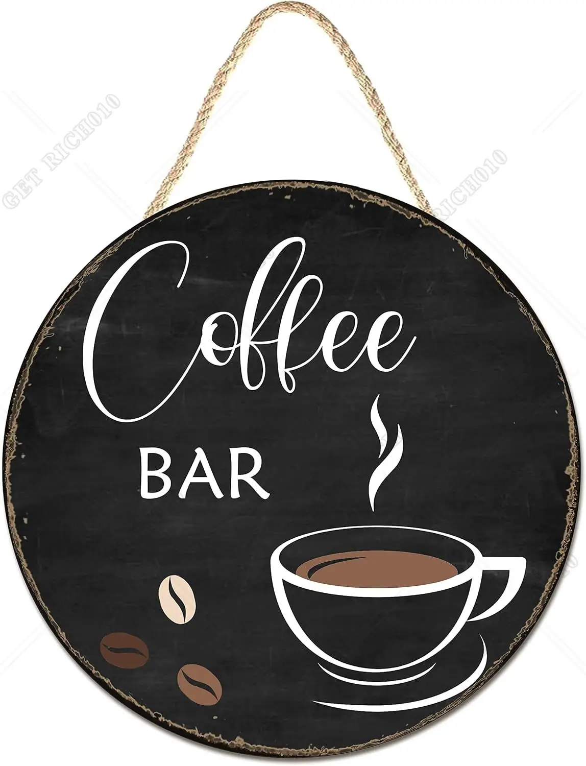 Round Decorative Wood Coffee Sign Rustic Wood Coffee Bar Sign Wall Hanging Plaque for Home Kitchen Coffee Shop Wall Decor 12in
Round Decorative Wood Coffee Sign Rustic Wood Coffee Bar Sign Wall Hanging Plaque for Home Kitchen Coffee Shop Wall Decor 12in