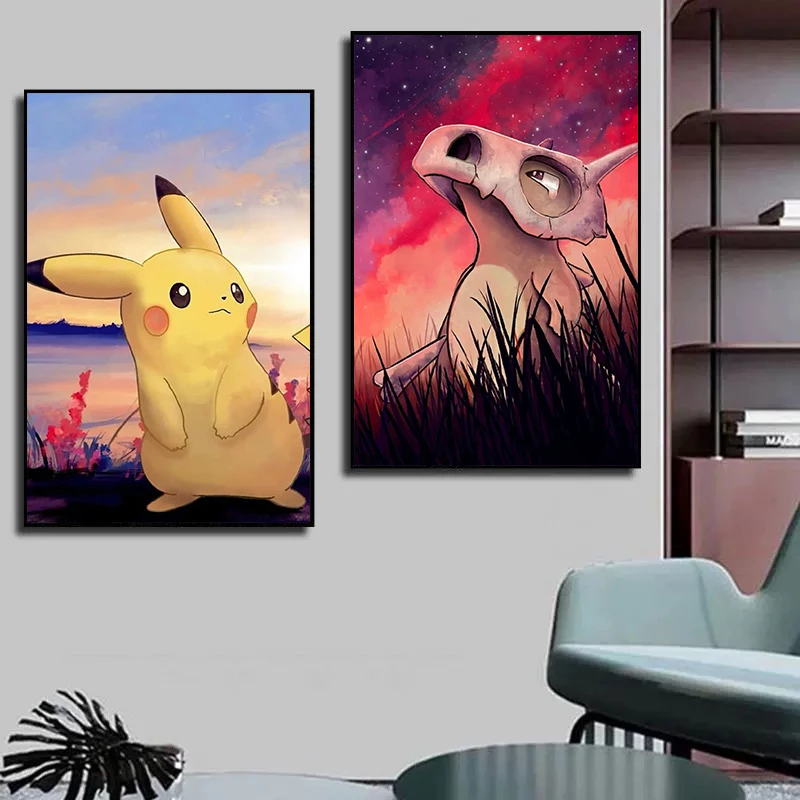 Japanese Anime Peripheral Pokemon Poster Decor Pikachu Charizard Wall Art Watercolor Canvas Painting Modern Room Decor Picture
Japanese Anime Peripheral Pokemon Poster Decor Pikachu Charizard Wall Art Watercolor Canvas Painting Modern Room Decor Picture