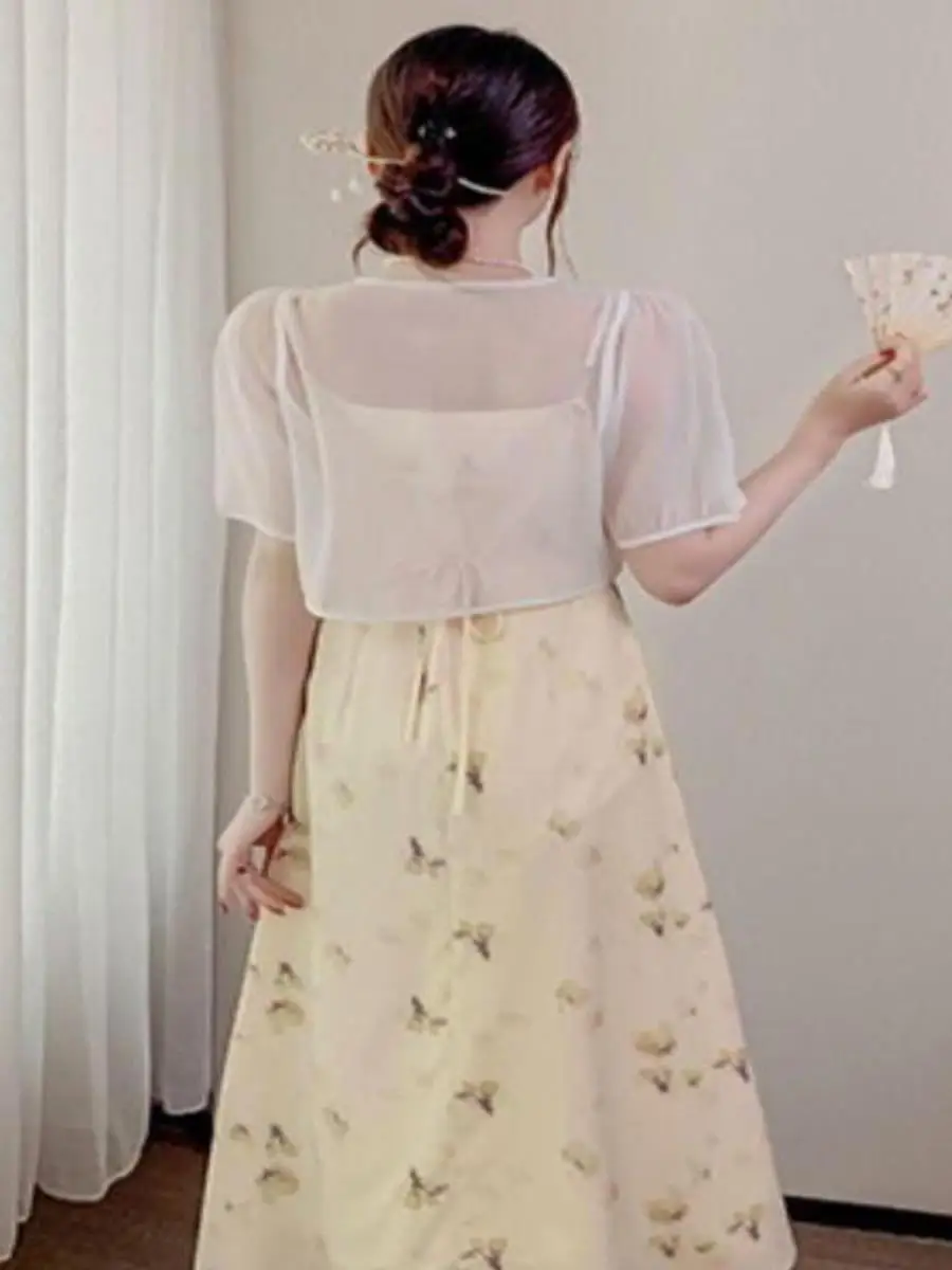 New Chinese Sle awl Collar Sun Protection irt Women's Summer ort Thin Chiffon Top Ultra ort Length Faionable
New Chinese Sle awl Collar Sun Protection irt Women's Summer ort Thin Chiffon Top Ultra ort Length Faionable