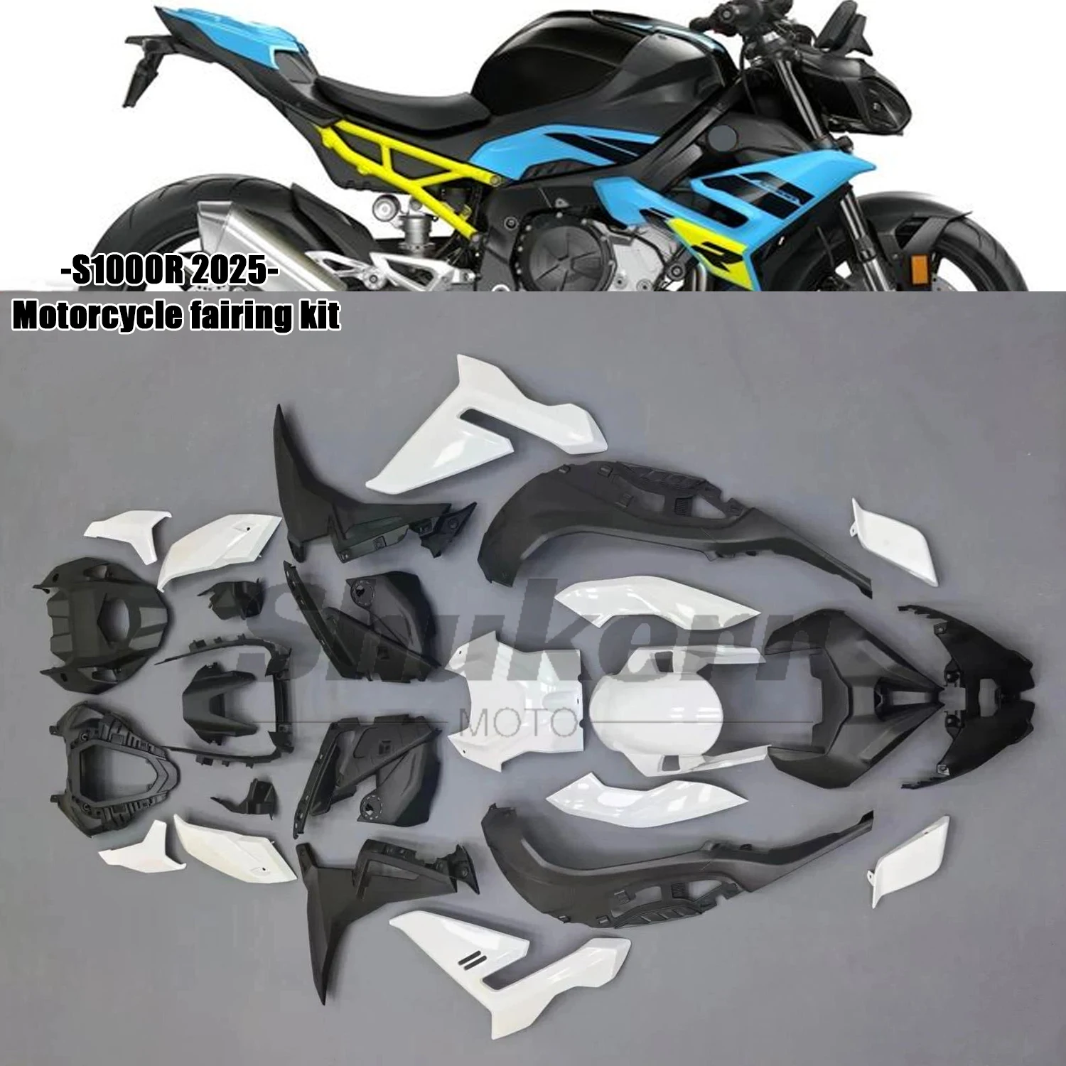 Fit for Bmw S1000R 2025 New Abs Motorcycle Plastic Fairing Kit Injection Mold Bodywork Panel Kit Blue Black
Fit for Bmw S1000R 2025 New Abs Motorcycle Plastic Fairing Kit Injection Mold Bodywork Panel Kit Blue Black