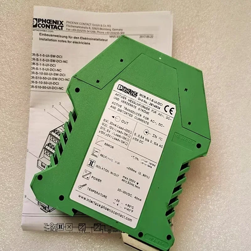 Free Shipping MCR-S-1-5-UI-DCI 2814634 Voltage Measurement Transmitter Original New 
Free Shipping MCR-S-1-5-UI-DCI 2814634 Voltage Measurement Transmitter Original New