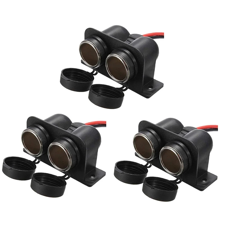 3X Cigarette Lighter Socket 12V Waterproof Dual Power Plug Outlet with Wire for Car Motorcycle Scooter Boat ATV Rv
3X Cigarette Lighter Socket 12V Waterproof Dual Power Plug Outlet with Wire for Car Motorcycle Scooter Boat ATV Rv