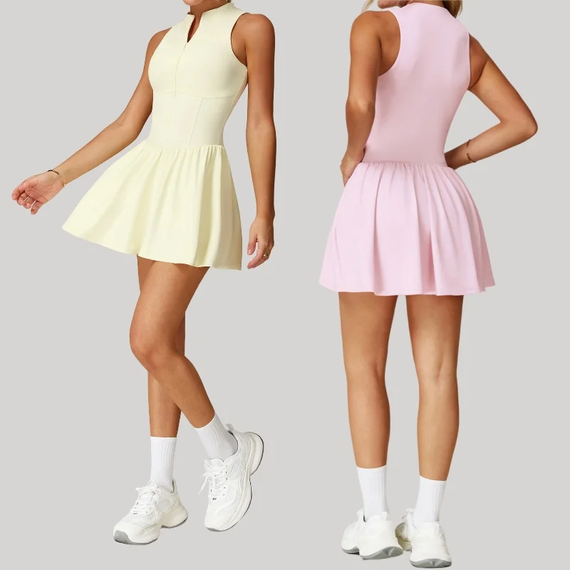 Tennis Skirt Sports Fitness Stand-up Collar Anti-light Golf Badminton Casual Fitness Workout Clothing Gym Yoga Suit for Women
Tennis Skirt Sports Fitness Stand-up Collar Anti-light Golf Badminton Casual Fitness Workout Clothing Gym Yoga Suit for Women
