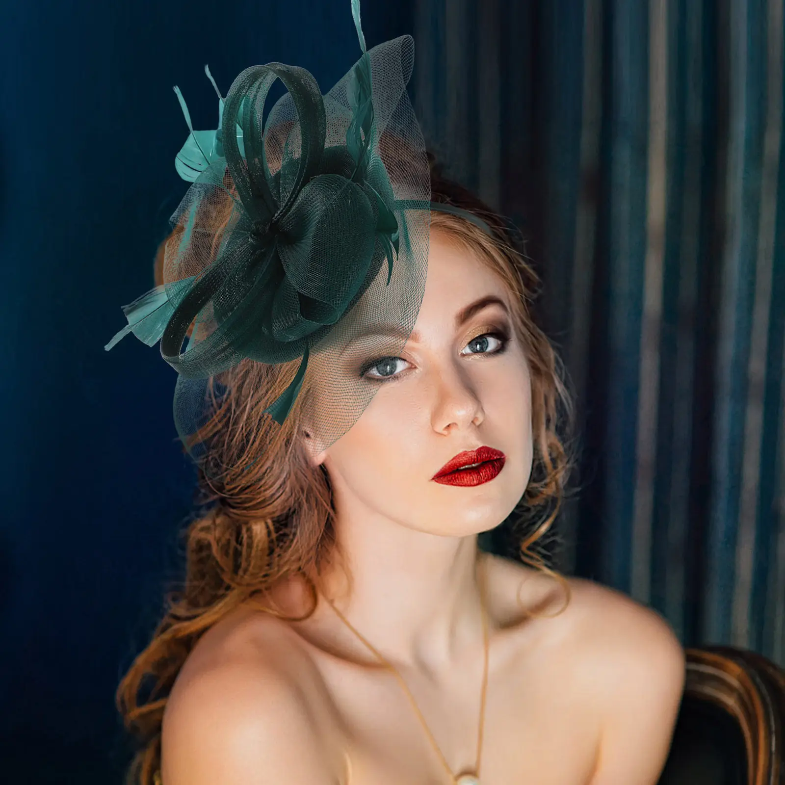 Women Fascinator Headband Hat Gauze Tea Party Wedding Banquet Headwear Lightweight Comfortable Elegant Artificial Plume Design
Women Fascinator Headband Hat Gauze Tea Party Wedding Banquet Headwear Lightweight Comfortable Elegant Artificial Plume Design