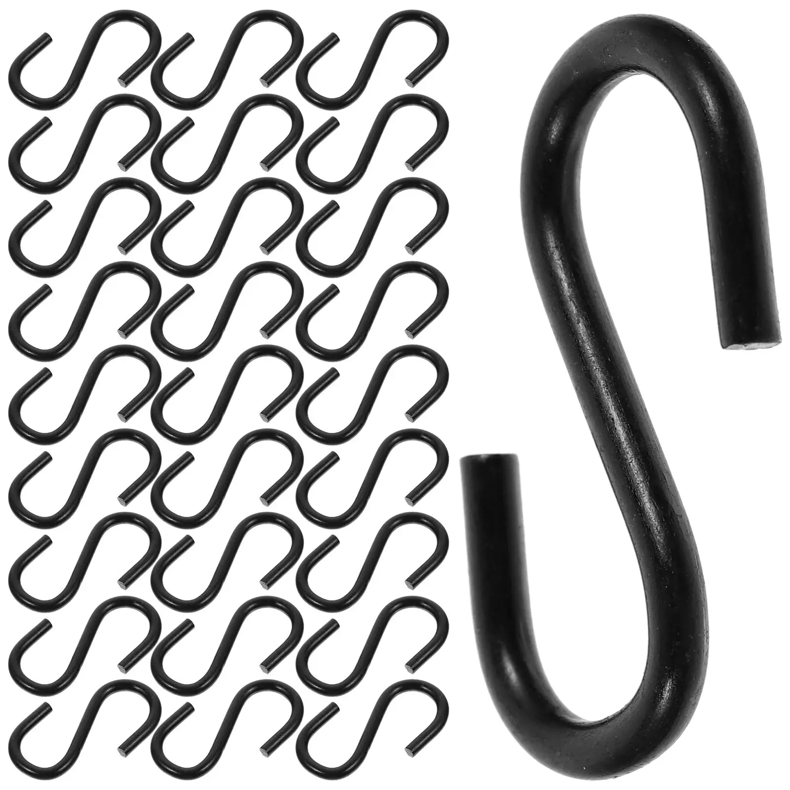 100pcs S Hooks Black 30 Heavy Duty Small Metal Hooks for Kitchen Bathroom Bedroom Wardrobe Storage Hanging Rack Versatile Travel
100pcs S Hooks Black 30 Heavy Duty Small Metal Hooks for Kitchen Bathroom Bedroom Wardrobe Storage Hanging Rack Versatile Travel