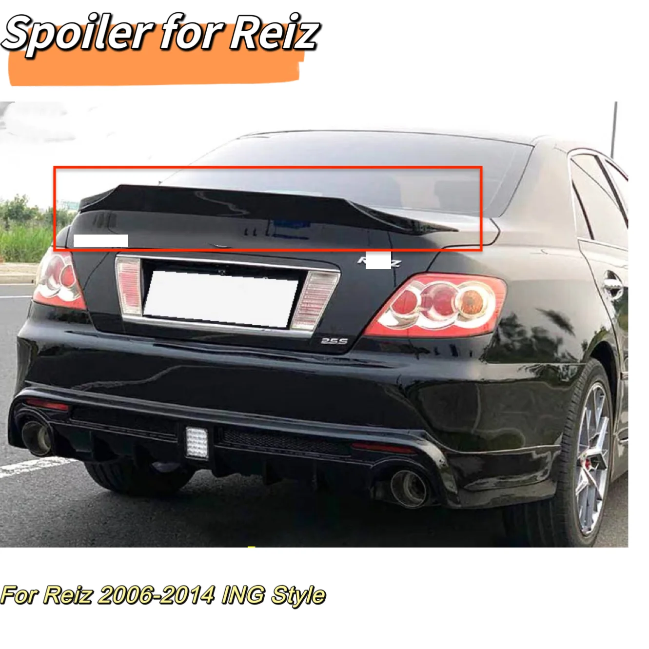 MRD Spoiler ING Style Fit for Reiz Mark X 2005-2009 2010-2014 Spoiler ING Design
MRD Spoiler ING Style Fit for Reiz Mark X 2005-2009 2010-2014 Spoiler ING Design