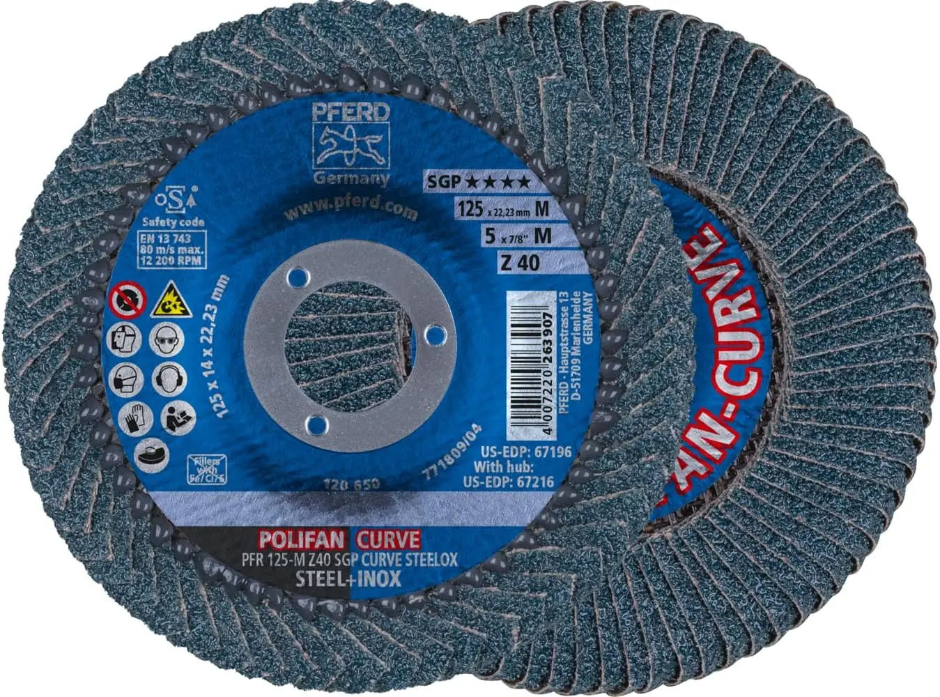 Radial Type Flap Disc - 5" x 7/8", 40 Grit Zirconia, For Steel & Stainless Steel Grinding - Pack of 1
Radial Type Flap Disc - 5" x 7/8", 40 Grit Zirconia, For Steel & Stainless Steel Grinding - Pack of 1