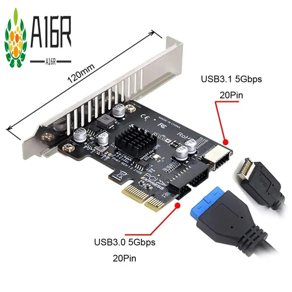 A16R-VL805 Адаптер материнской платы 5 Гбит/с Тип E USB 3.1 Женская передняя панель и USB 2.0 к PCI-E 1X Express Card
A16R-VL805 Адаптер материнской платы 5 Гбит/с Тип E USB 3.1 Женская передняя панель и USB 2.0 к PCI-E 1X Express Card