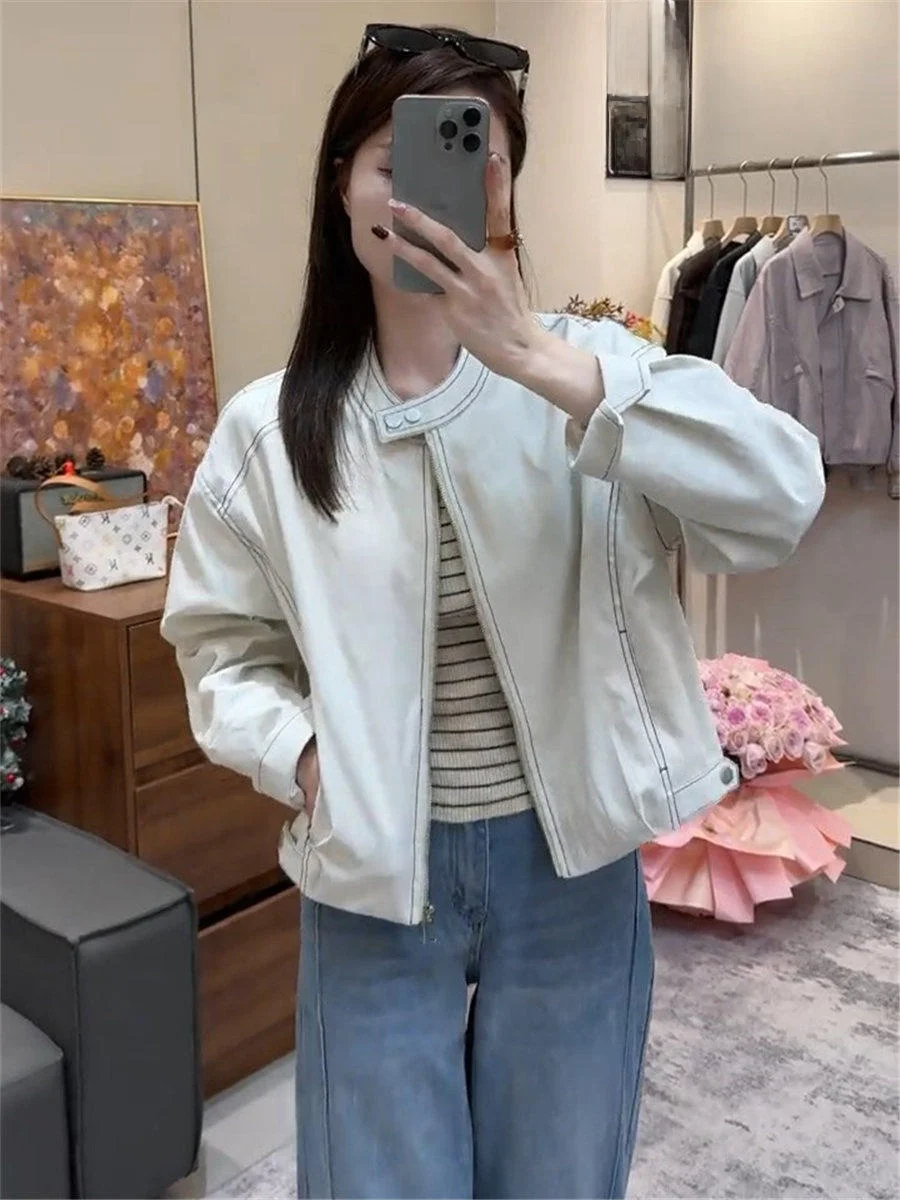Korean Style round Neck Short Casual Jacket Women's Fashion Spring 2026 Unique Beautiful Versatile Popular Top Outerwear
Korean Style round Neck Short Casual Jacket Women's Fashion Spring 2026 Unique Beautiful Versatile Popular Top Outerwear