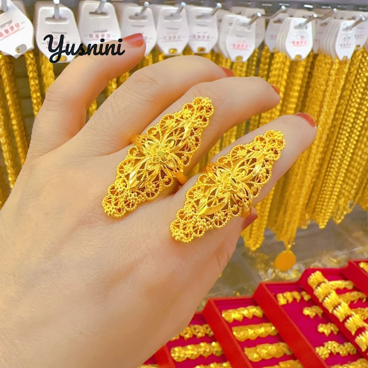 Dubai European Fashion Women's 24K Gold Plated Ring, Exquisite Engagement Party Jewelry for the Beloved DD11046
Dubai European Fashion Women's 24K Gold Plated Ring, Exquisite Engagement Party Jewelry for the Beloved DD11046