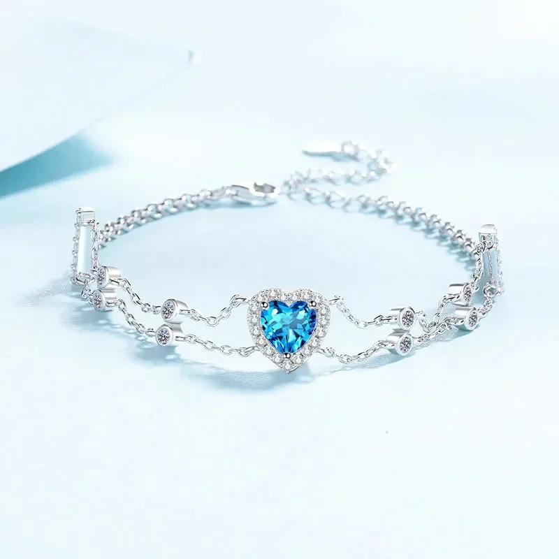Handmade 1CT Moissanite Heart-shaped Bracelet, Women Wedding Platinum Pt950 Wrapped Hand Jewelry Sweet and Lovely Birthday Gift
Handmade 1CT Moissanite Heart-shaped Bracelet, Women Wedding Platinum Pt950 Wrapped Hand Jewelry Sweet and Lovely Birthday Gift