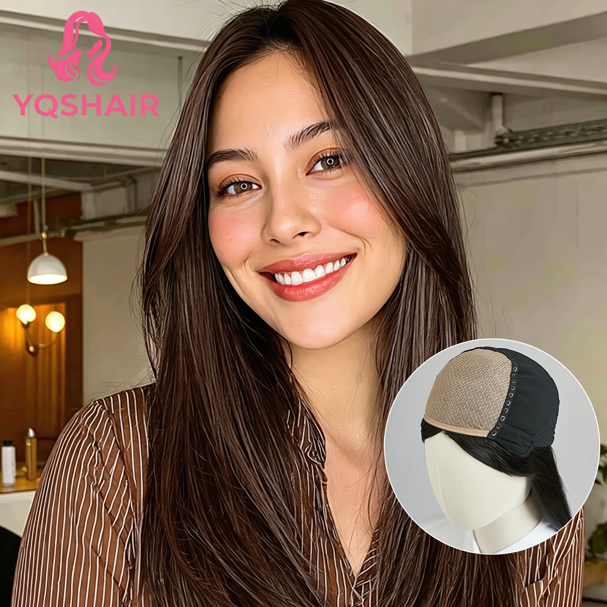 Soft Glueless 20'' Silky Straight 2# 4# Dark Brown 6x6 Silk Base Jewish 100% Human Hair Wig Baby Hair European Hair Preplucked
Soft Glueless 20'' Silky Straight 2# 4# Dark Brown 6x6 Silk Base Jewish 100% Human Hair Wig Baby Hair European Hair Preplucked