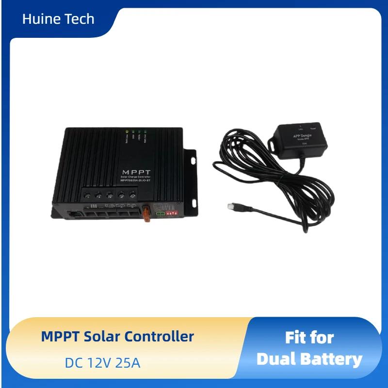 DC 12V Dual Battery Charging 25A Mppt Solar Charge Controller with Optional BT Module
DC 12V Dual Battery Charging 25A Mppt Solar Charge Controller with Optional BT Module