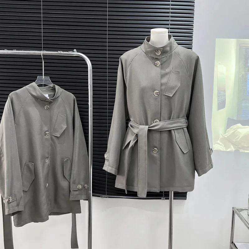 Long Sleeve Vintage Short Women's Loose Windbreaker Basic Lace-up Comfort Commuter Autumn Women's Aesthetic Coat
Long Sleeve Vintage Short Women's Loose Windbreaker Basic Lace-up Comfort Commuter Autumn Women's Aesthetic Coat