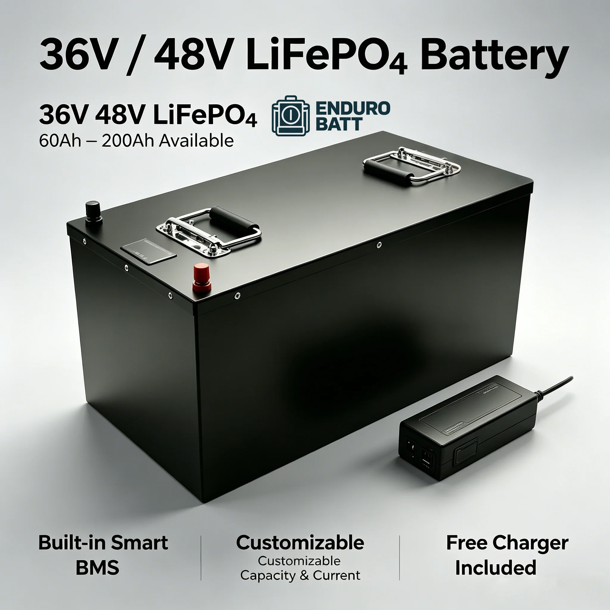 36V 48V LiFePO4 Battery 60Ah 80Ah 100Ah 120Ah 150Ah 200Ah for Golf Cart Solar UPS EV with BMS Customizable
36V 48V LiFePO4 Battery 60Ah 80Ah 100Ah 120Ah 150Ah 200Ah for Golf Cart Solar UPS EV with BMS Customizable