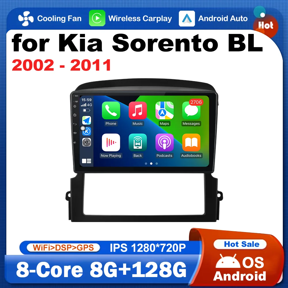Bluetooth DSP Stereo WiFi Carplay for Kia Sorento BL 2002 - 2011 Car Audio Multimedia Player GPS Navigation Android OS No 2 din
Bluetooth DSP Stereo WiFi Carplay for Kia Sorento BL 2002 - 2011 Car Audio Multimedia Player GPS Navigation Android OS No 2 din