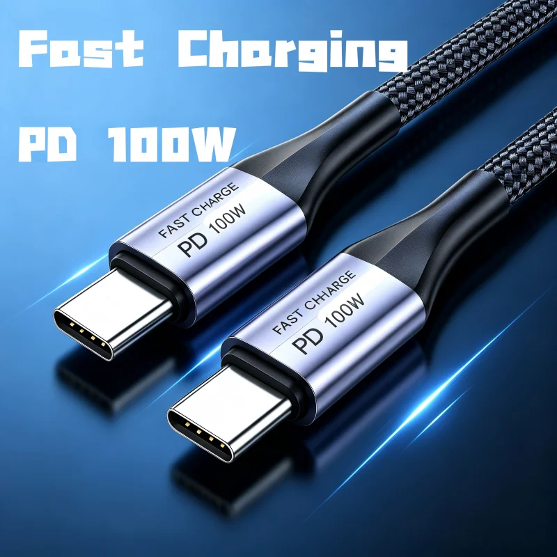 100W Type C To Type C Cable Fast Charging Charger Cord For Macbook iPad Samsung Xiaomi Fast USB C Wire
100W Type C To Type C Cable Fast Charging Charger Cord For Macbook iPad Samsung Xiaomi Fast USB C Wire