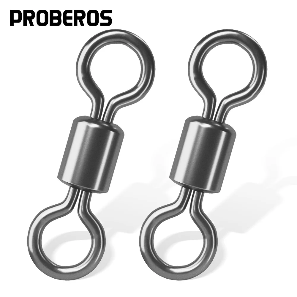 PROBEROS 20pcs/bag Bearing Swivel Fishing Connector Stainless Steel Carp Snap Fishhook Lure Solid Ring Swivel Tackle Accessories
PROBEROS 20pcs/bag Bearing Swivel Fishing Connector Stainless Steel Carp Snap Fishhook Lure Solid Ring Swivel Tackle Accessories