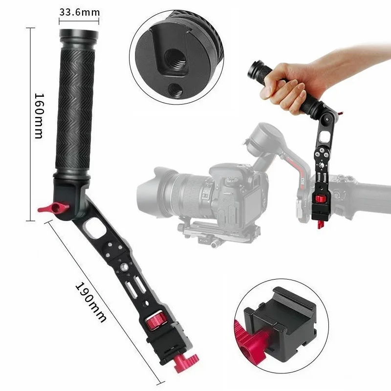 Gimbal Aluminum Alloy Sling Handle Grip with NATO & QD Clamp for DDJI RS4 RS3 RS2 RSC2 RS4 Pro Mini RS3 Pro Mini Low Angle Shot
Gimbal Aluminum Alloy Sling Handle Grip with NATO & QD Clamp for DDJI RS4 RS3 RS2 RSC2 RS4 Pro Mini RS3 Pro Mini Low Angle Shot