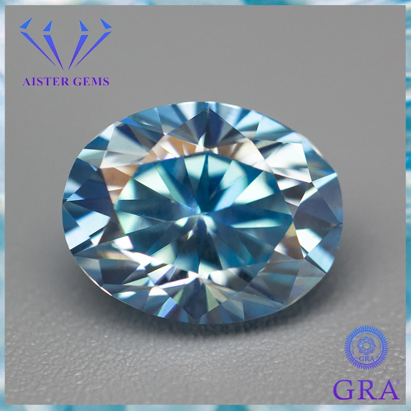 Aquamarine Color Moissanite Loose Stone Oval Cut 0.5-5.0ct VVS1 Certified Moissanita Diamonds Pass Tester with GRA Certificate
Aquamarine Color Moissanite Loose Stone Oval Cut 0.5-5.0ct VVS1 Certified Moissanita Diamonds Pass Tester with GRA Certificate