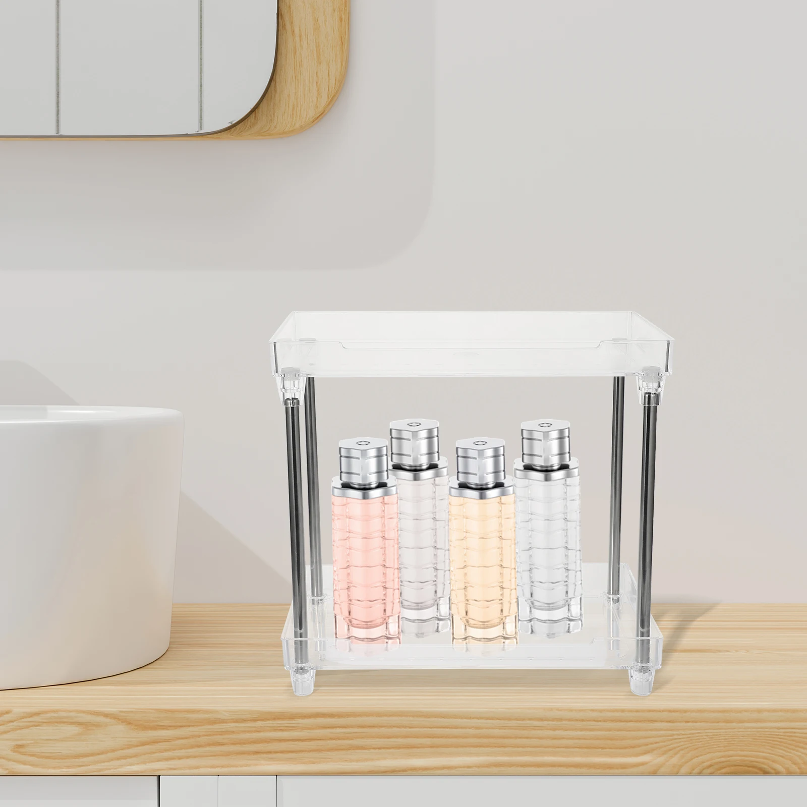 2 Tier Makeup Organizer Sturdy Countertop Vanity Holder For Bedroom Bathroom Minimalist Makeup Storage Box
2 Tier Makeup Organizer Sturdy Countertop Vanity Holder For Bedroom Bathroom Minimalist Makeup Storage Box