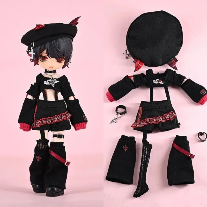 1/12 Scale Fashion Spicy Girl Set Black Red Hat Top Shorts Stockings Necklace Set Model for Female Soldiers RD12 MJD Dolls Decor
1/12 Scale Fashion Spicy Girl Set Black Red Hat Top Shorts Stockings Necklace Set Model for Female Soldiers RD12 MJD Dolls Decor