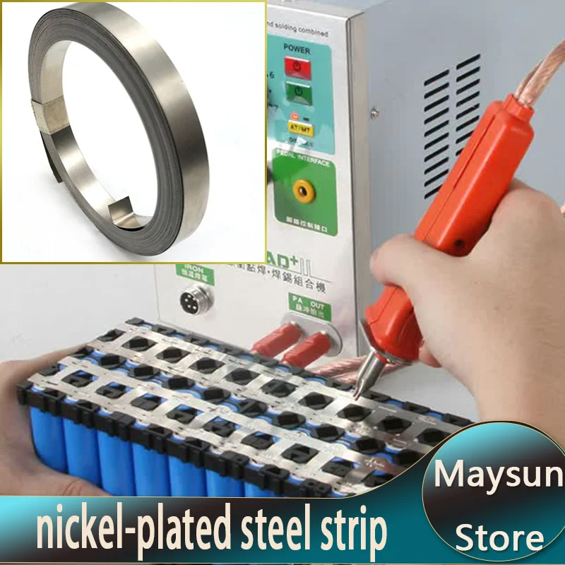 10m/Roll 18650 Li-ion Battery Nickel Plated Strip Connector 0.1mm 0.12mm 0.15mm 0.2mm Battery Connector Spot Welder Steel Belt
10m/Roll 18650 Li-ion Battery Nickel Plated Strip Connector 0.1mm 0.12mm 0.15mm 0.2mm Battery Connector Spot Welder Steel Belt