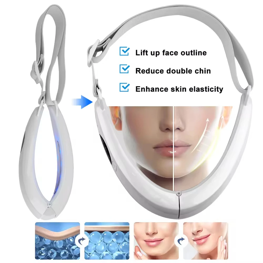 EMS Double Chin V Shape Lift Belt Facial Lifting Massager 5 Modes Face Slimming Vibration Face Lift Tighten Device Skin Care
EMS Double Chin V Shape Lift Belt Facial Lifting Massager 5 Modes Face Slimming Vibration Face Lift Tighten Device Skin Care