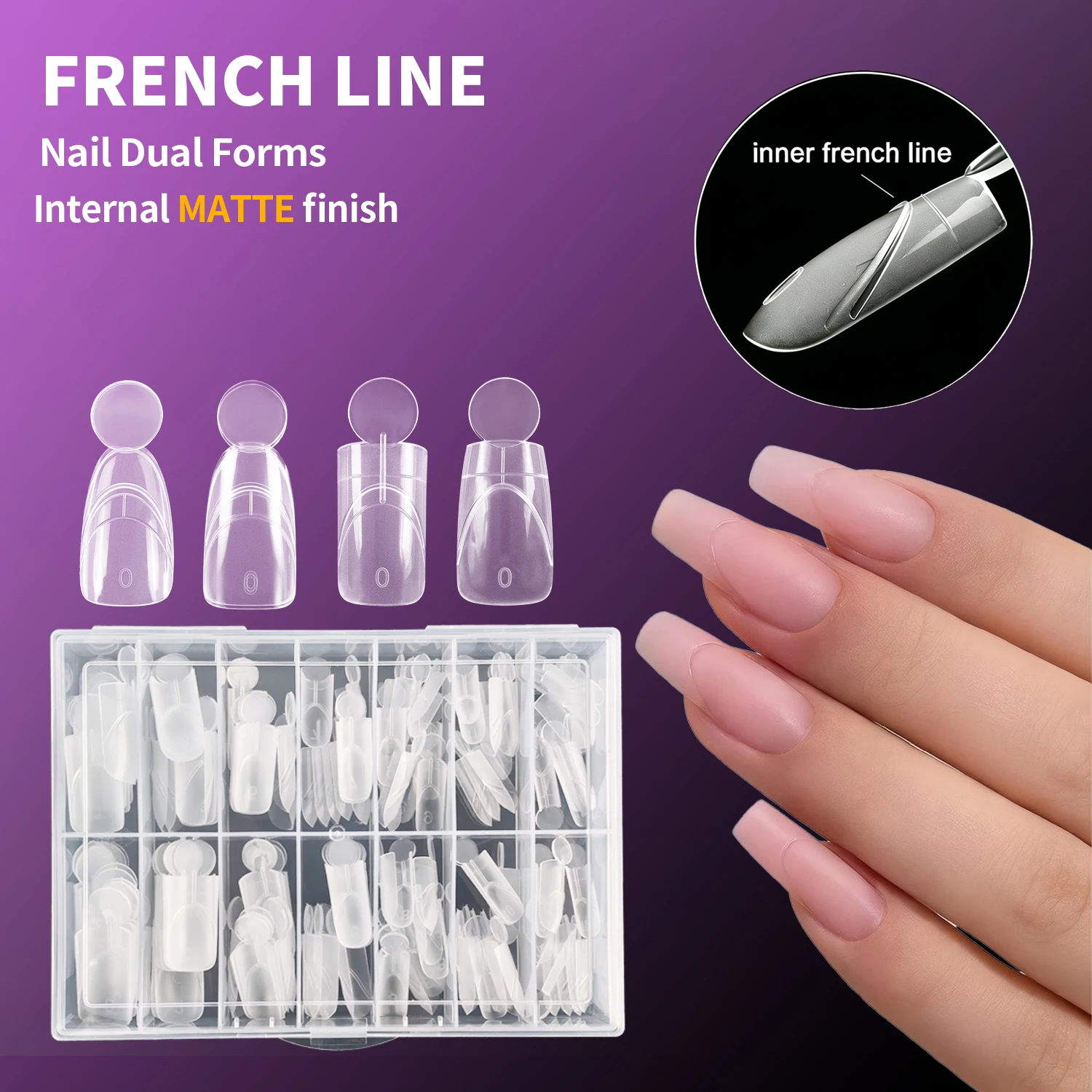 Gorgellux Dual Forms Inner French Line Nail 14 Sizes French Sandwich Gel Extension Tips Easy DIY Art Manicure Salon 140/280Pcs
Gorgellux Dual Forms Inner French Line Nail 14 Sizes French Sandwich Gel Extension Tips Easy DIY Art Manicure Salon 140/280Pcs