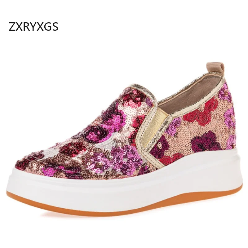 ZXRYXGS Premium Mesh Sequined Mixed Color Women's Trendy Sneakers Breathable Inside Increase Wedges Shoes Fashion Casual Shoes
ZXRYXGS Premium Mesh Sequined Mixed Color Women's Trendy Sneakers Breathable Inside Increase Wedges Shoes Fashion Casual Shoes