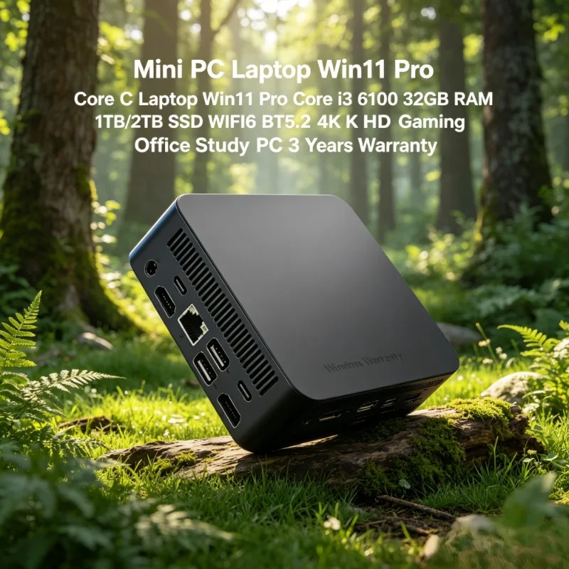 Mini PC Laptop Win11 Pro Core i3 6100 32GB RAM 1TB/2TB SSD WiFi6 BT5.2 4K HD Gaming Office Study PC 3 Years Warranty
Mini PC Laptop Win11 Pro Core i3 6100 32GB RAM 1TB/2TB SSD WiFi6 BT5.2 4K HD Gaming Office Study PC 3 Years Warranty