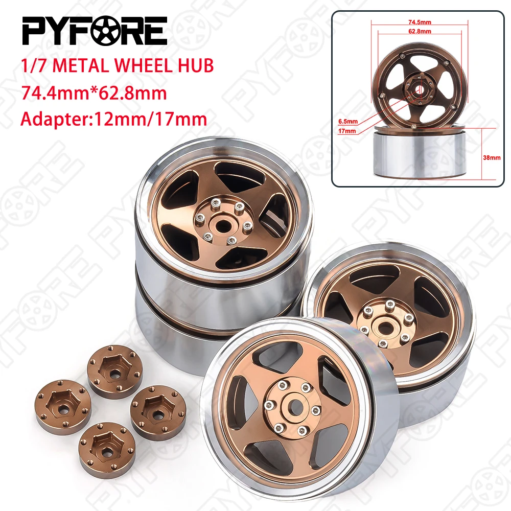 PYFORE 74.5mm * 62.8mm Adapter 12mm/17mm for 1/7 FMS TK07 MK07 JK07 Metal Wheel RC Remote Control Model Car R405
PYFORE 74.5mm * 62.8mm Adapter 12mm/17mm for 1/7 FMS TK07 MK07 JK07 Metal Wheel RC Remote Control Model Car R405