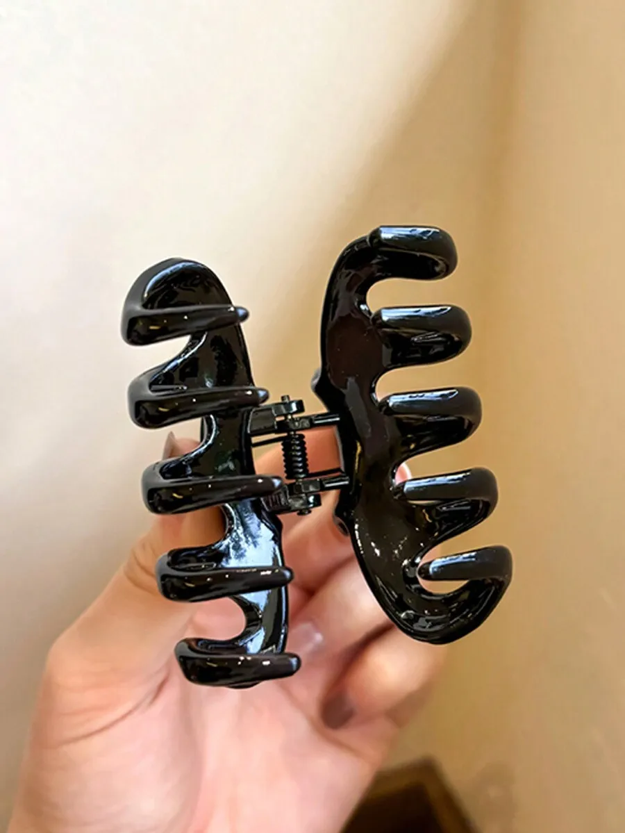 Glossy Black Claw Clip Hair Accessories For Women, 6cm Hair Jaw Clip, Minimalist Elegant Hair Clamps For Daily Use
Glossy Black Claw Clip Hair Accessories For Women, 6cm Hair Jaw Clip, Minimalist Elegant Hair Clamps For Daily Use