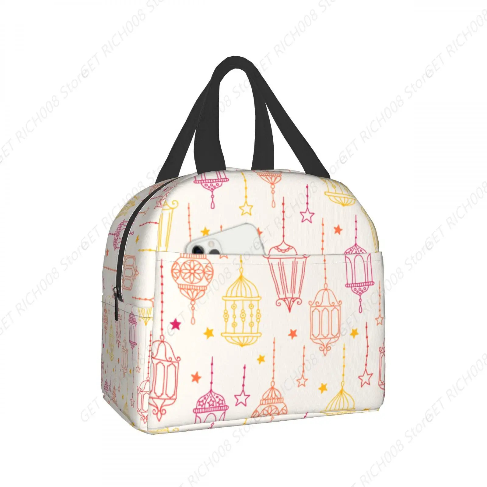 Light Vintage Pattern Stylish Lunch Bag Lanterns And Stars Perfect For Festive Gatherings Stylish Handbag Food Container
Light Vintage Pattern Stylish Lunch Bag Lanterns And Stars Perfect For Festive Gatherings Stylish Handbag Food Container
