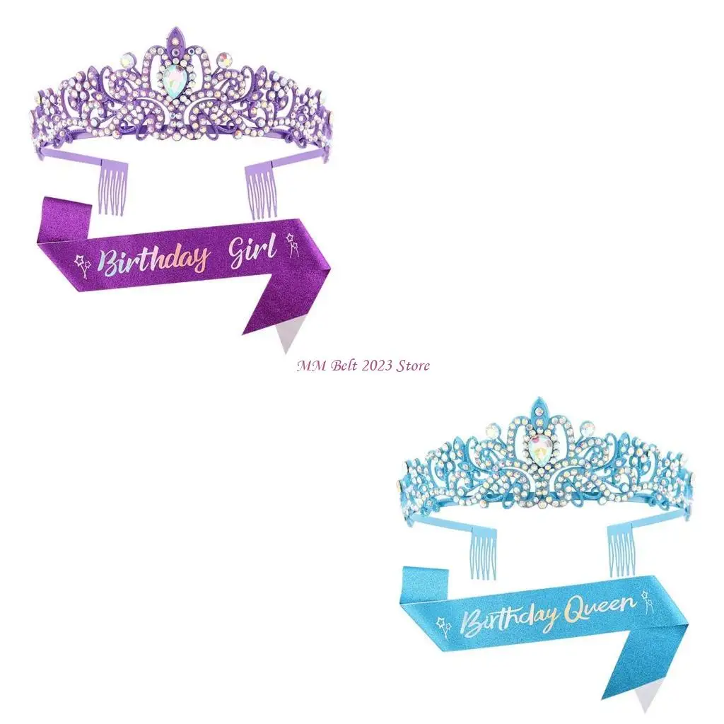 49ME Crystal Embellished Tiaras and Sash Hair Accessories for Festival Gatherings
49ME Crystal Embellished Tiaras and Sash Hair Accessories for Festival Gatherings