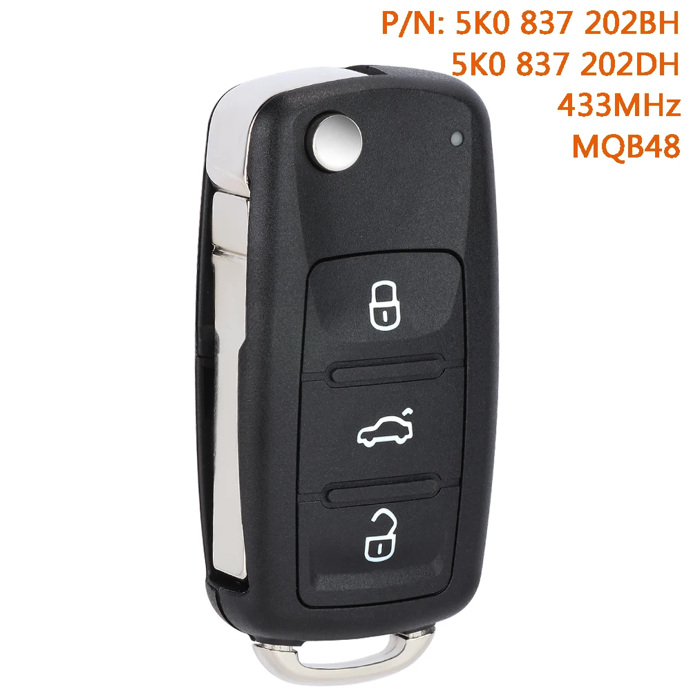 KEYECU MQB 48 Chip 5K0837202BH 5K0837202DH for VW Caddy Transporter Beetle Jetta Sharan Scirocco Polo Tiguan MQB Remote Key Fob
KEYECU MQB 48 Chip 5K0837202BH 5K0837202DH for VW Caddy Transporter Beetle Jetta Sharan Scirocco Polo Tiguan MQB Remote Key Fob