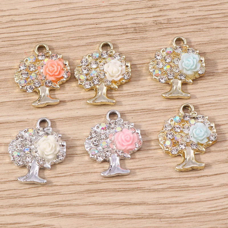 10pcs 16x19mm Fashion Crystal Flower Tree Charms Pendants for Jewelry Making Earrings Necklace Bracelets DIY Crafts Accessories
10pcs 16x19mm Fashion Crystal Flower Tree Charms Pendants for Jewelry Making Earrings Necklace Bracelets DIY Crafts Accessories