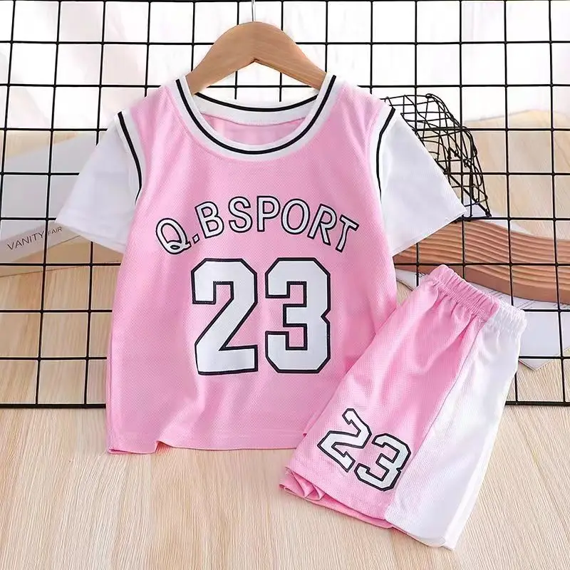 Children Summer Sports Suit Short Sleeved Shorts Quick Drying Clothes Male Female Student Training Breathable Basketball Clothes
Children Summer Sports Suit Short Sleeved Shorts Quick Drying Clothes Male Female Student Training Breathable Basketball Clothes