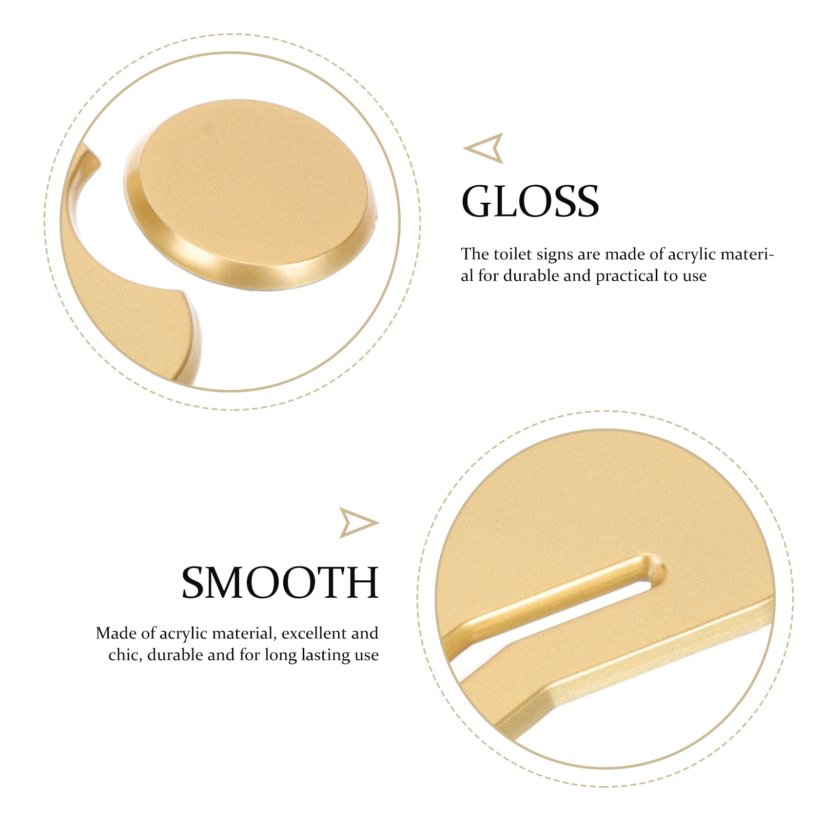 2 Pcs Acrylic Toilet Signs Washroom Sign Plates Restroom Identification Signs Gold Bathroom Accessories For Home Hotel
2 Pcs Acrylic Toilet Signs Washroom Sign Plates Restroom Identification Signs Gold Bathroom Accessories For Home Hotel
